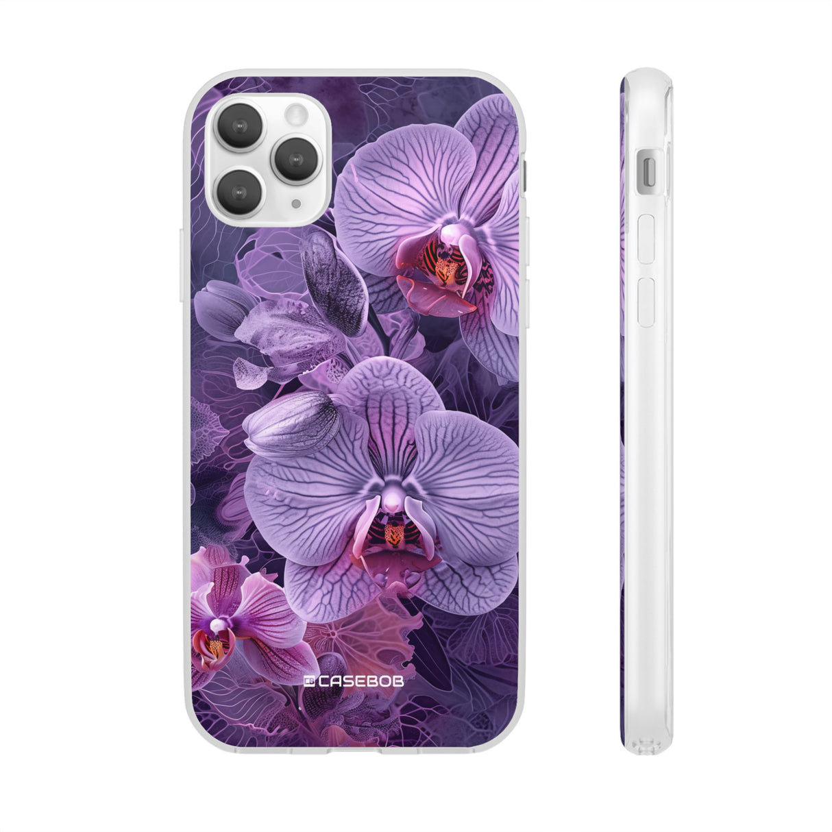 Strahlendes Orchideen-Design | Handyhülle für iPhone (flexible Hülle) 