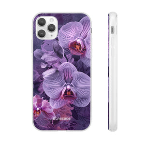 Strahlendes Orchideen-Design | Handyhülle für iPhone (flexible Hülle) 