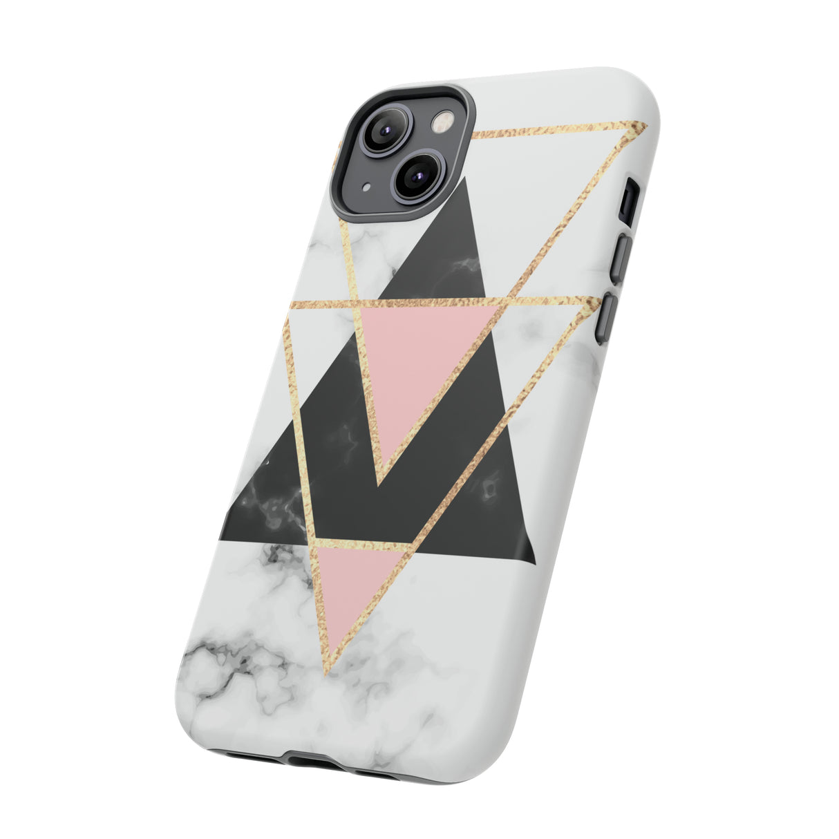 Marble Triangles - Protective Phone Case