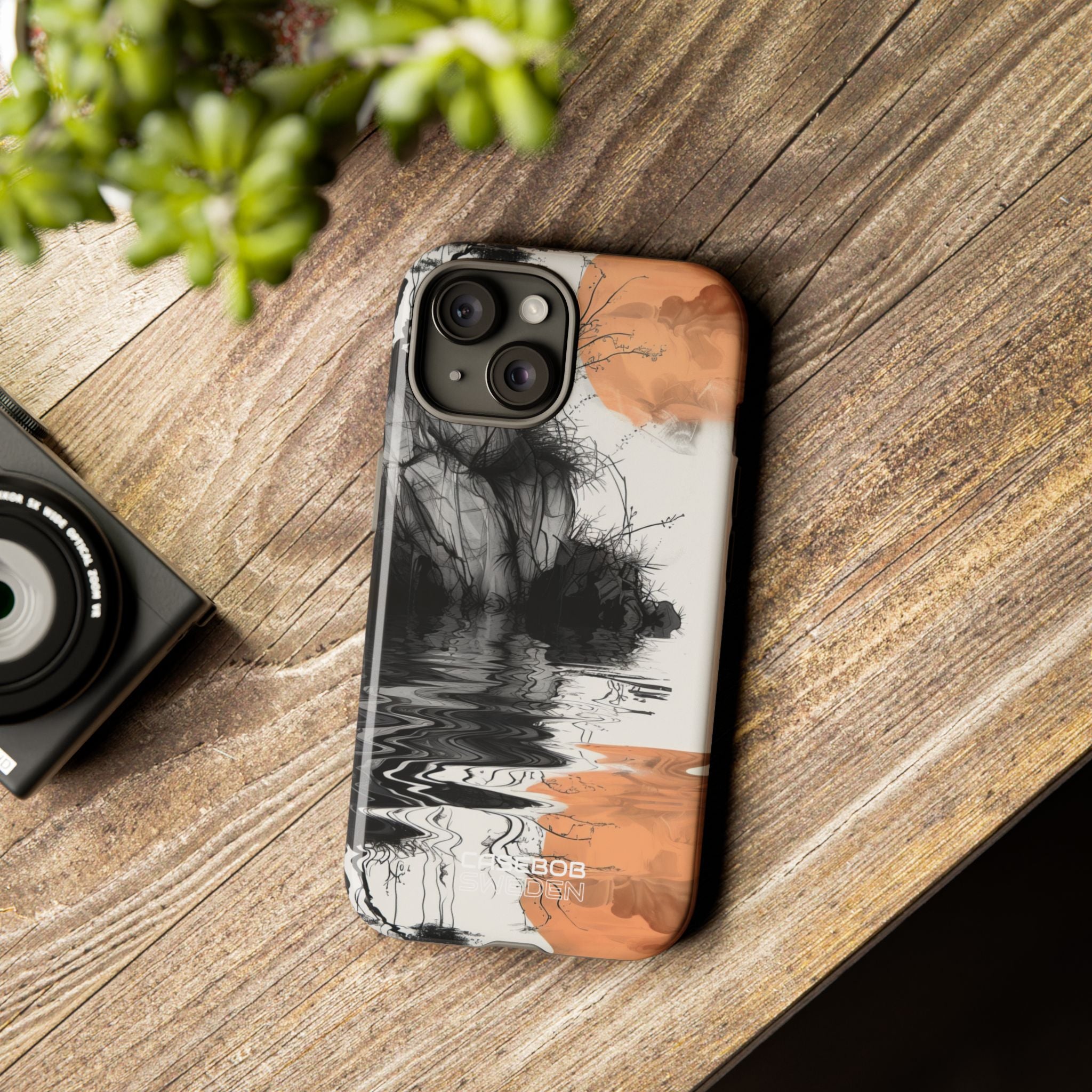 Riflesso della Luna Arancione iPhone 15 - Tough