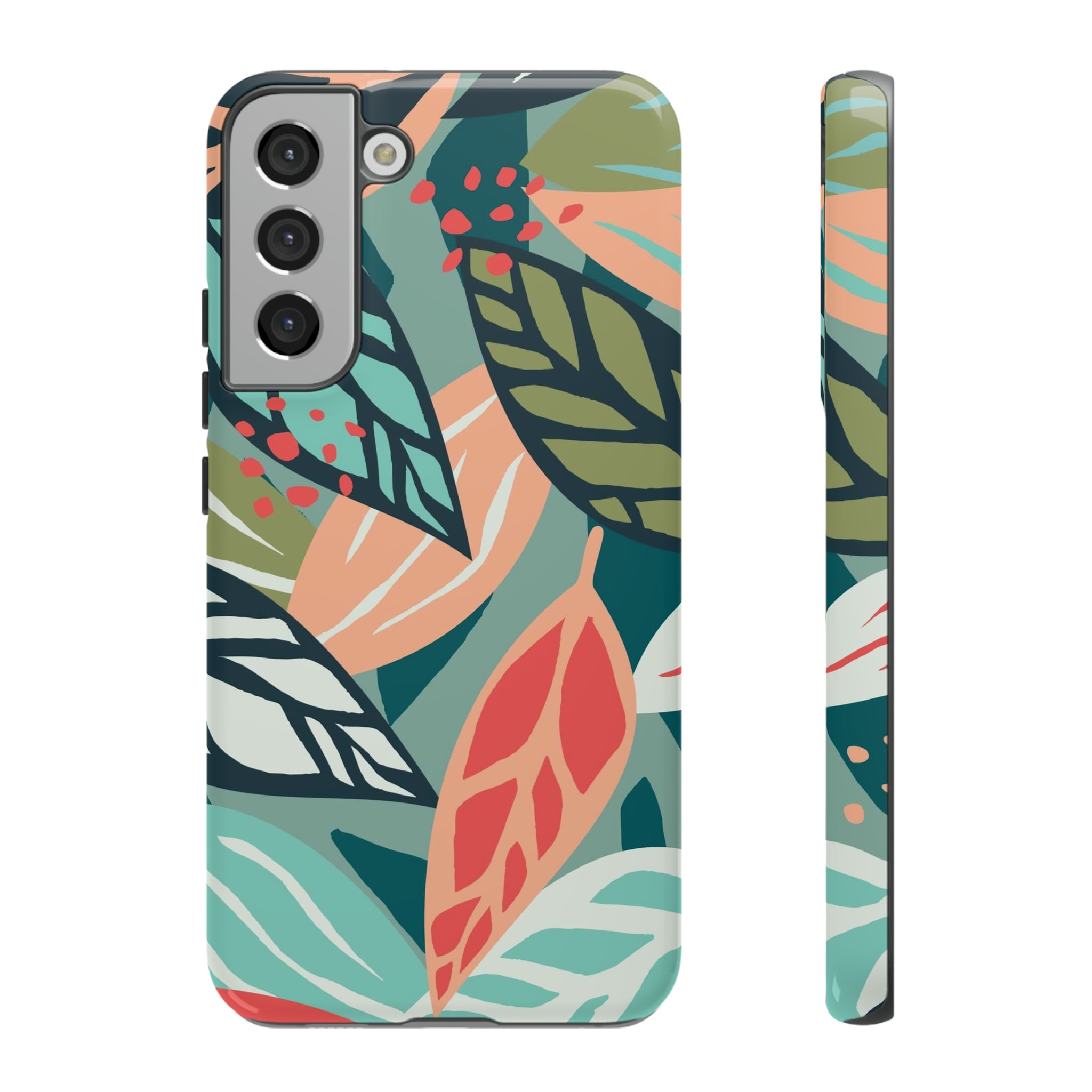 Mixed Tropical Leaf - Protective Phone Case