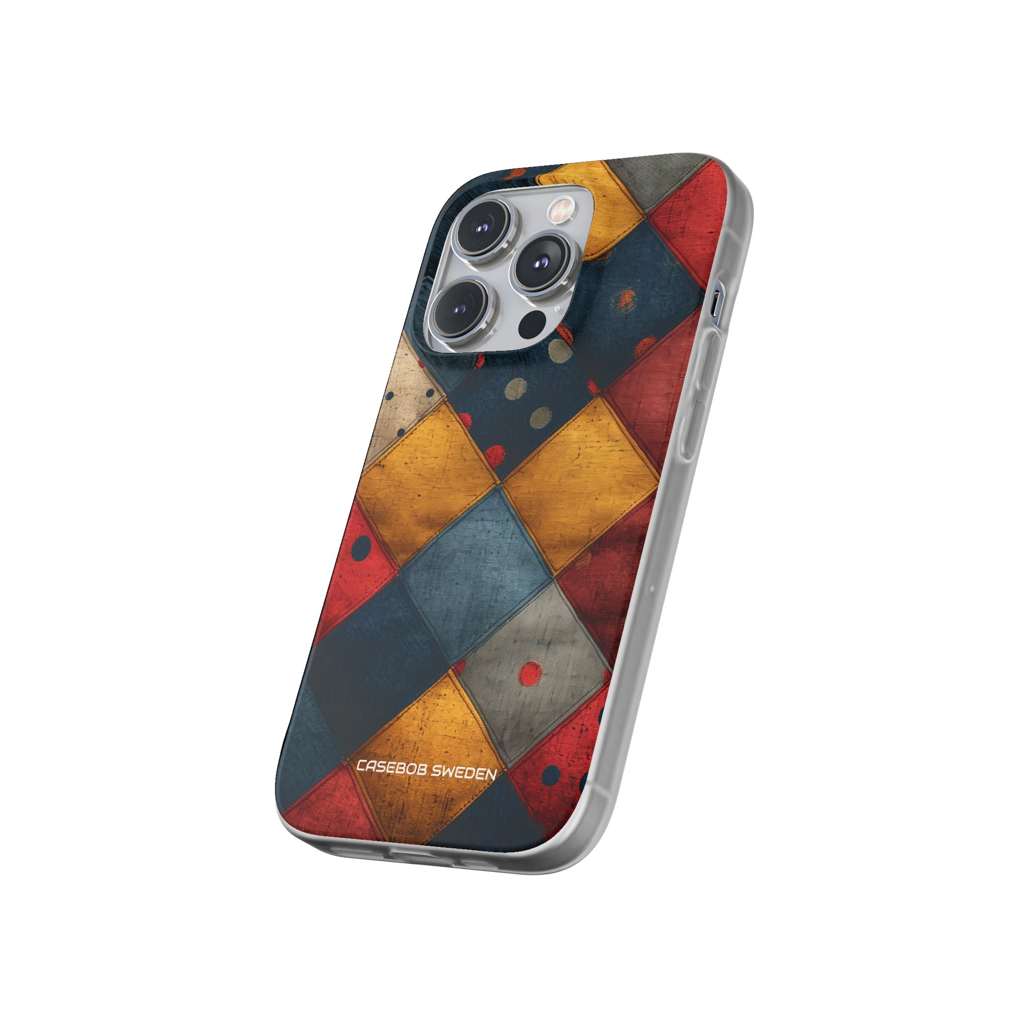 Blue Red Patchwork - Flexi iPhone 14 Phone Case