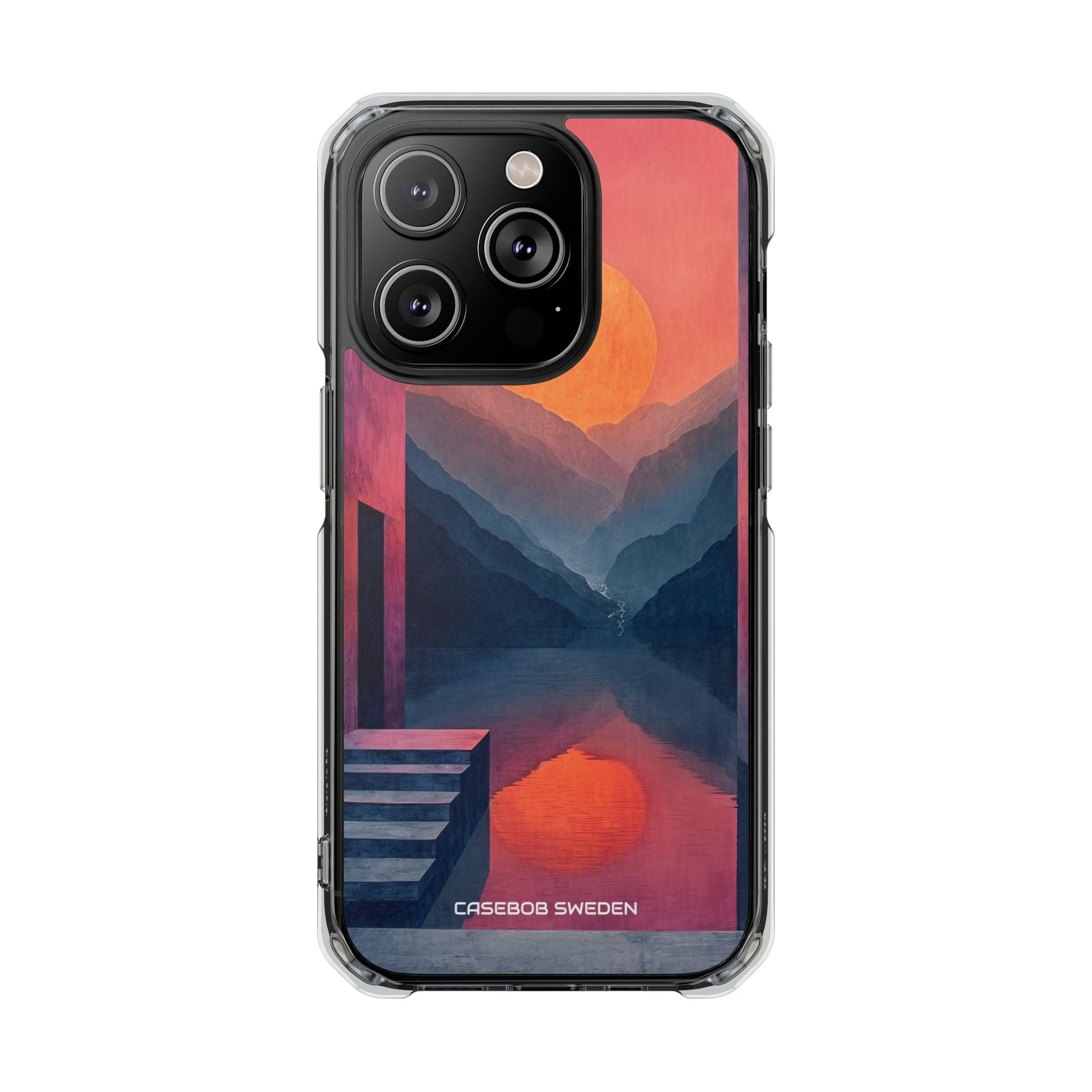 Surreal Sunset Landscape - Clear Impact iPhone 14 Phone Case