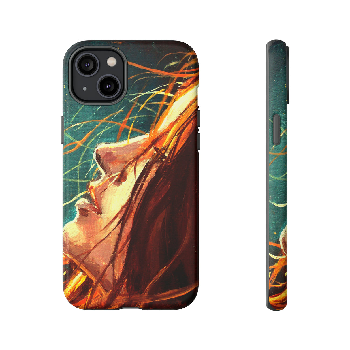 Oil Painting - Girl at Night - Protective Phone Case