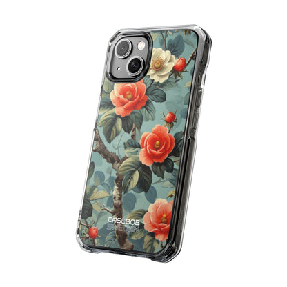 Coral Blossom Tapestry iPhone 14 - Impact Clear+