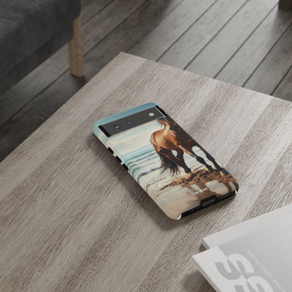 Horse Gallops Shoreline - Google Pixel Case