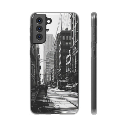 Urban Cityscape Line Perspective Samsung S21 - Flexi Phone Case