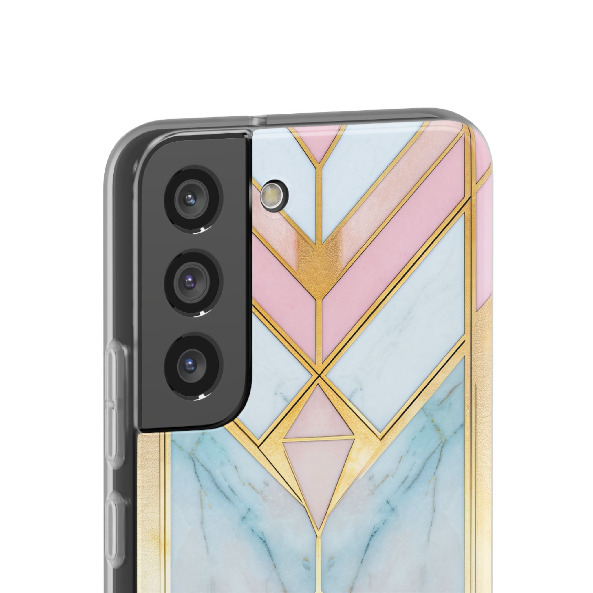 Gold Pink Art Deco - Flexi Samsung S22 Handyhülle