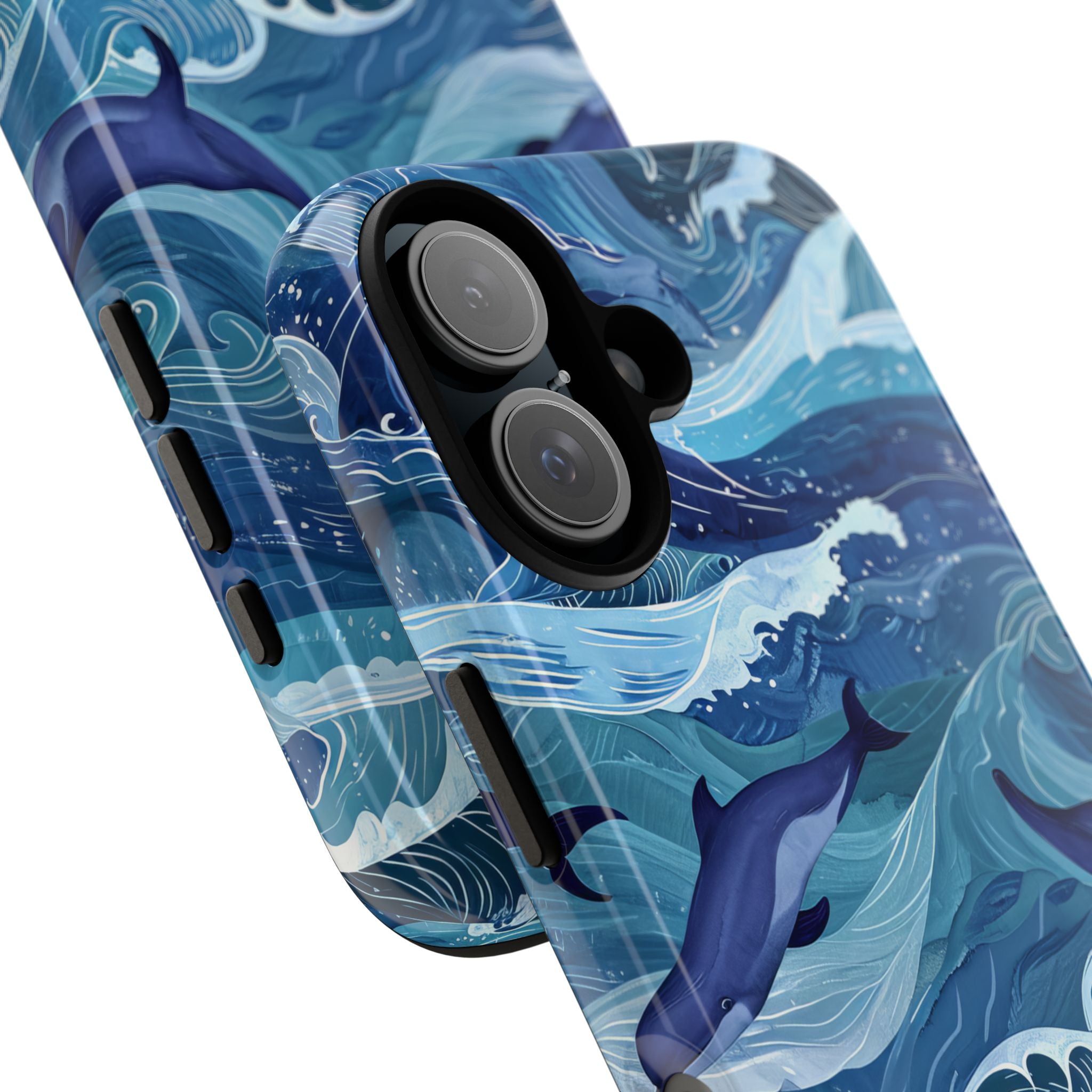 Dolphin Waves iPhone 16 Case - Tough