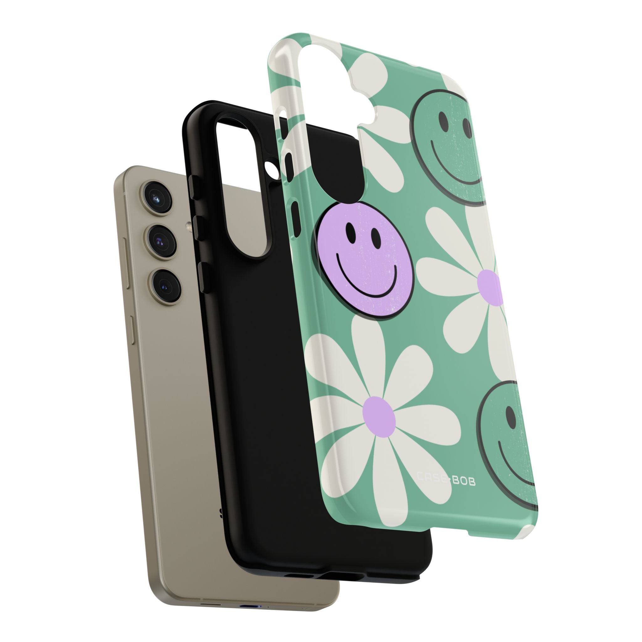 Smiley Daisy Glow Samsung S24 Plus Case - Tough