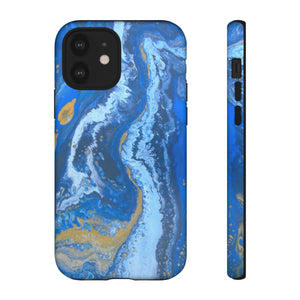 Acrylic Blue Gold - Protective Phone Case