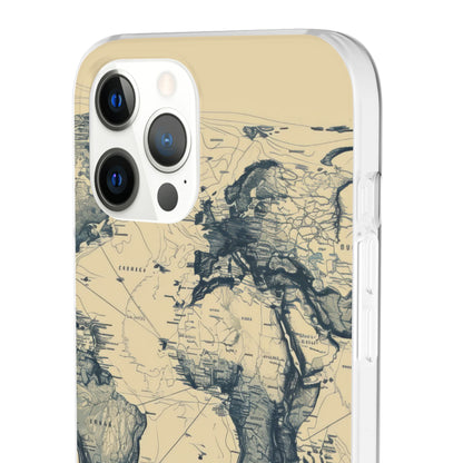 Vintage World Map | Flexible Phone Case for iPhone