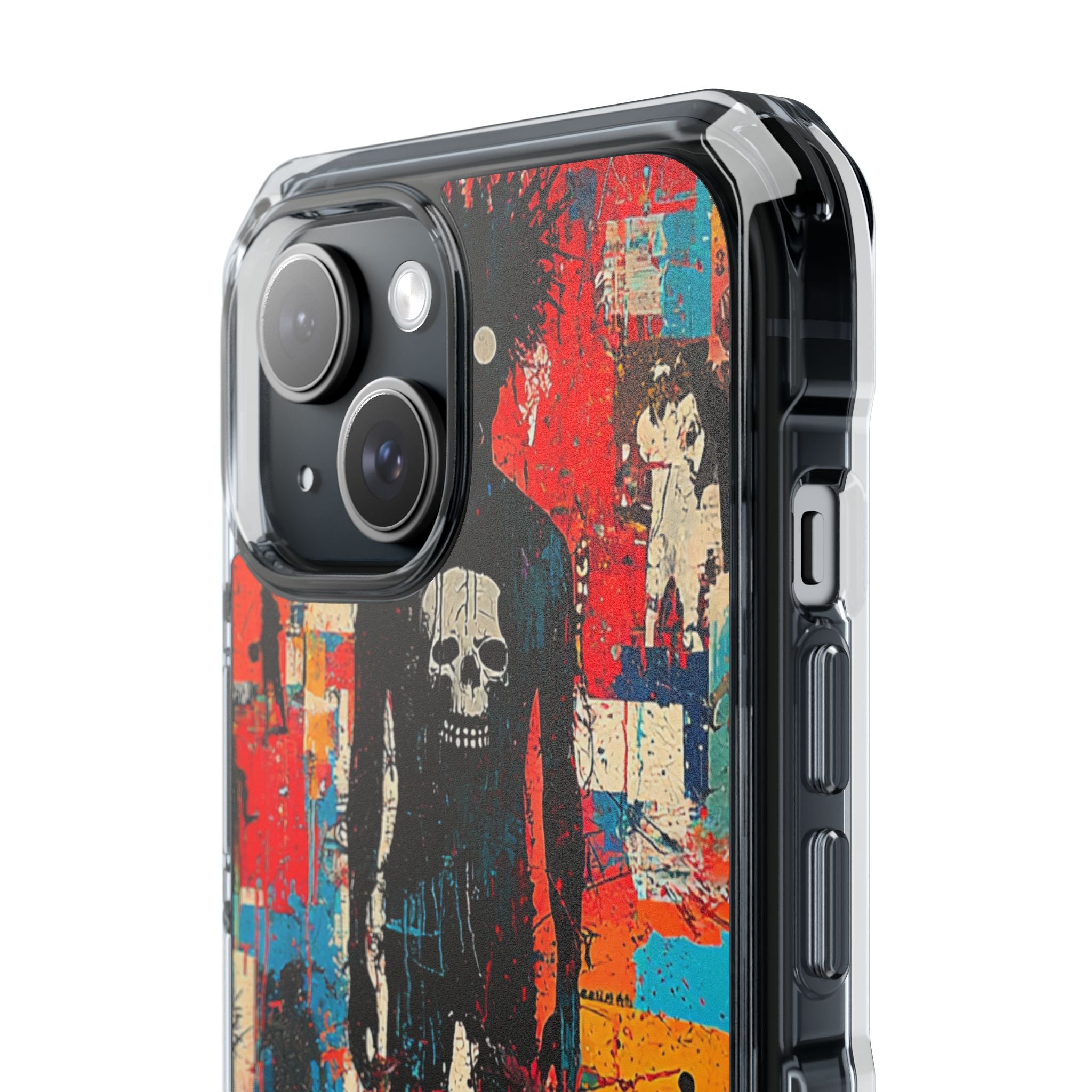 Spiky Skull Silhouette iPhone 15 Case - Impact