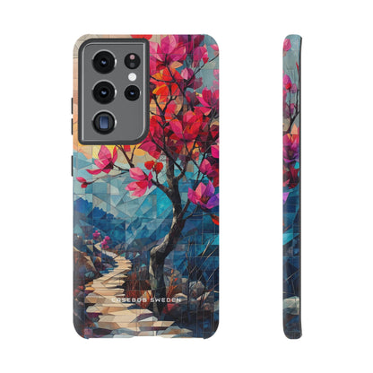 Vibrant Geometric Tree Landscape  Samsung S21 - Tough Phone Case