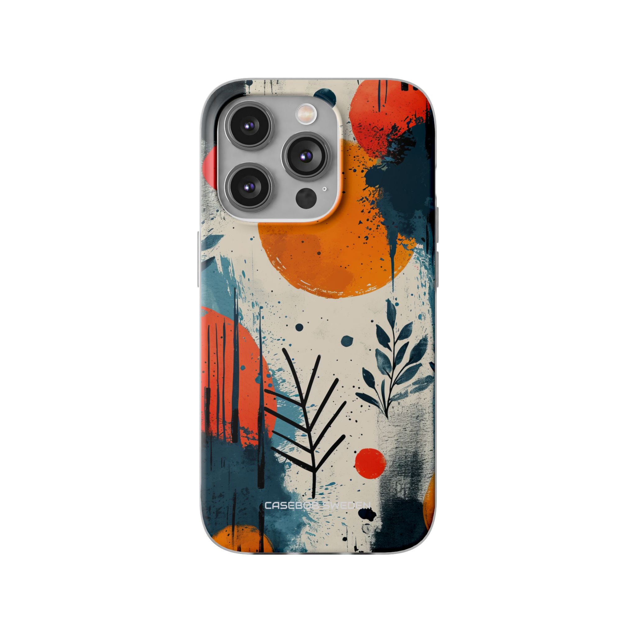 Orange Blue Splash - Flexi iPhone 14 Phone Case