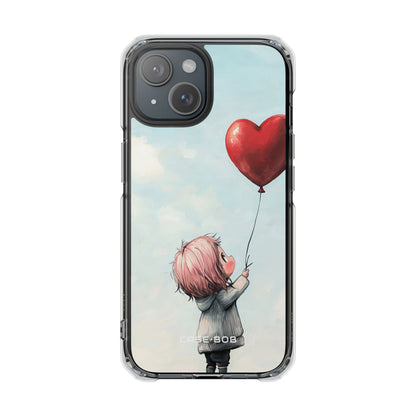 Heart Balloon Glow iPhone 15 Case - Impact