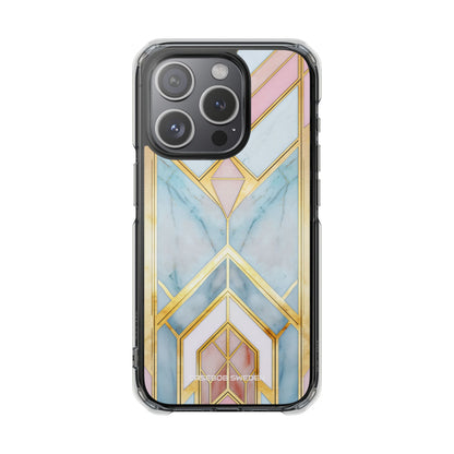 Gold Pink Art Deco - Clear Impact iPhone 15 Phone Case