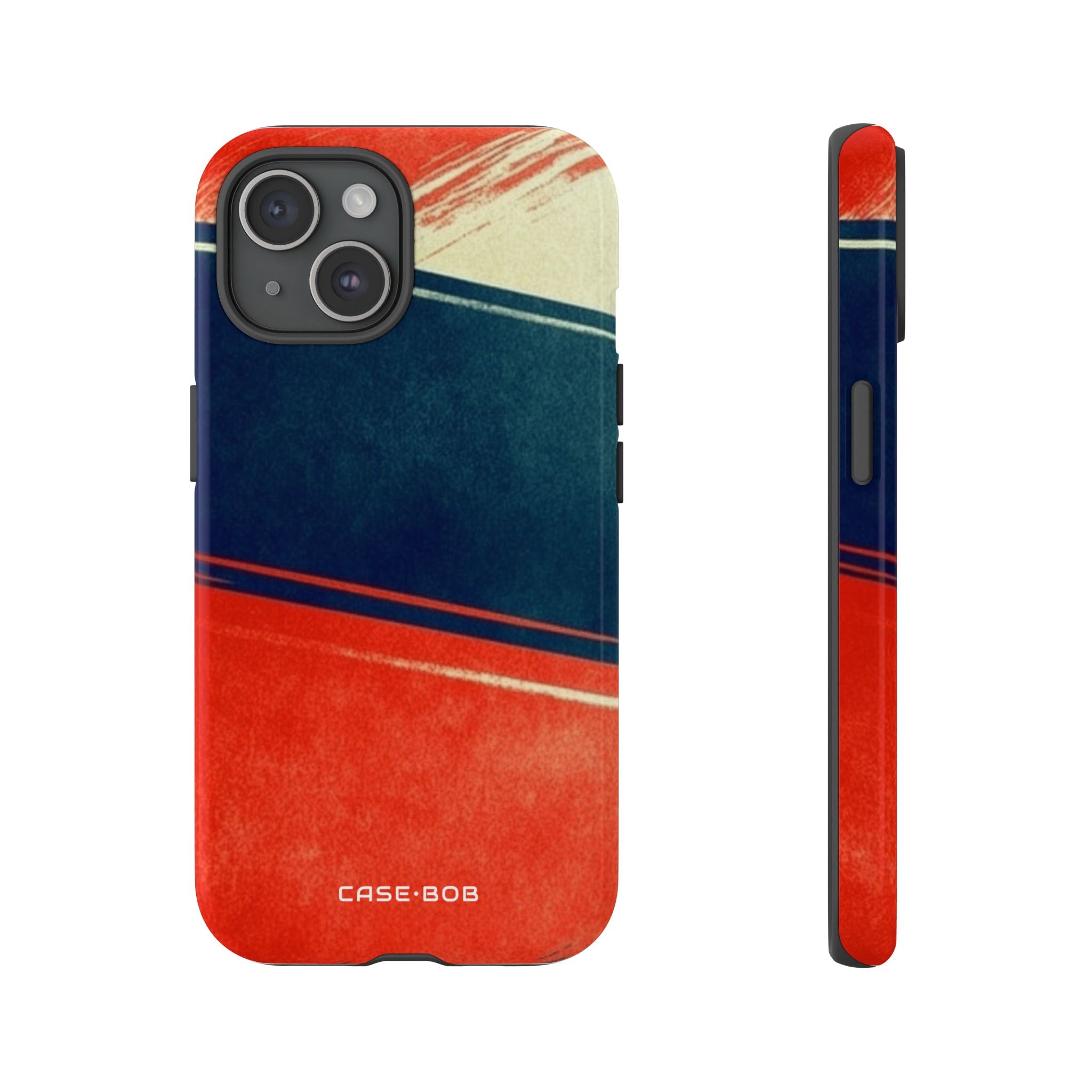 Blue Diagonal Motion iPhone 15 Case - Tough