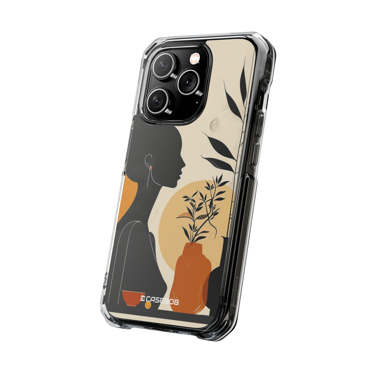 Modern Silhouette Tranquility - Phone Case for iPhone (Clear Impact - Magnetic)