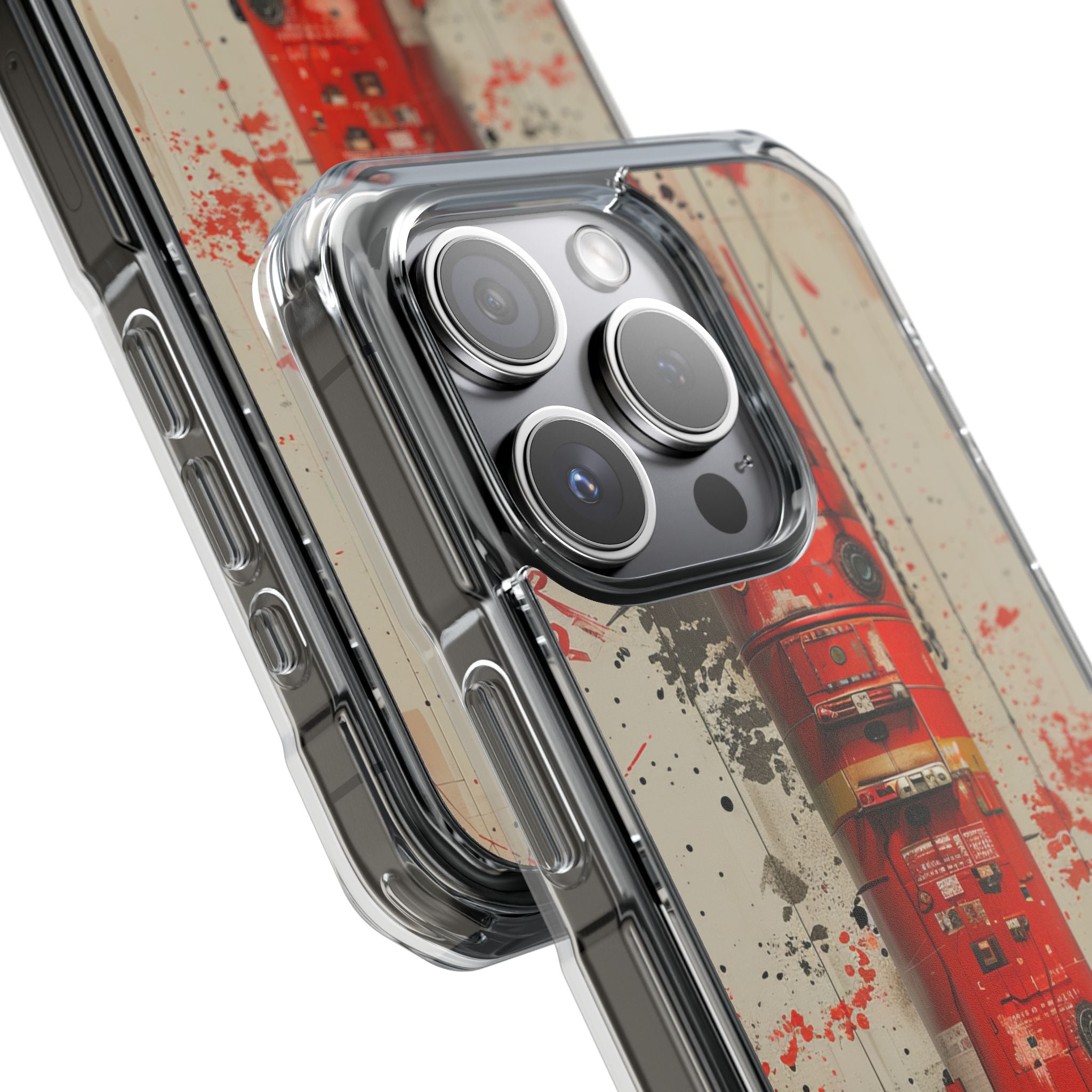 Crimson Rocket Burst iPhone 15 - Impact Clear+