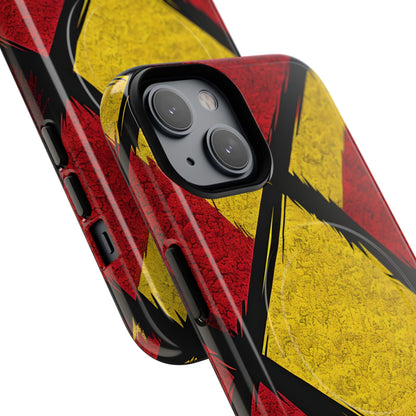 Cracked Diamond Grid iPhone 14 - Tough+