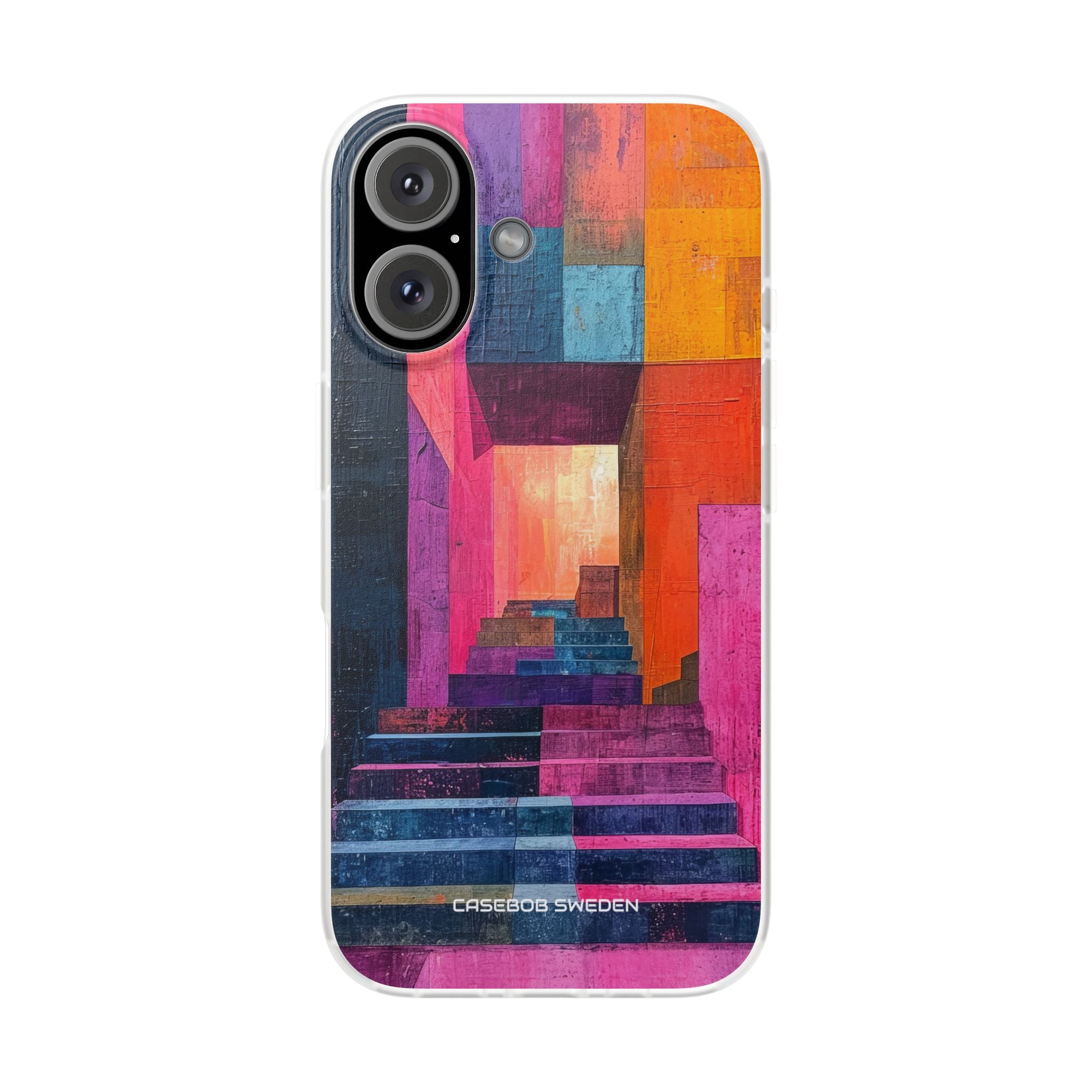 Pink Orange Geometry - Flexi iPhone 16 Phone Case