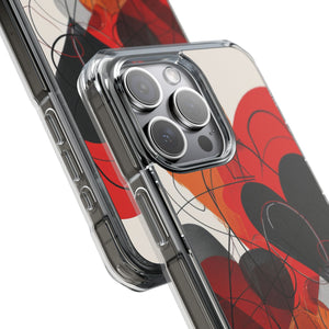 Fiery Hearts - Phone Case for iPhone (Clear Impact - Magnetic)