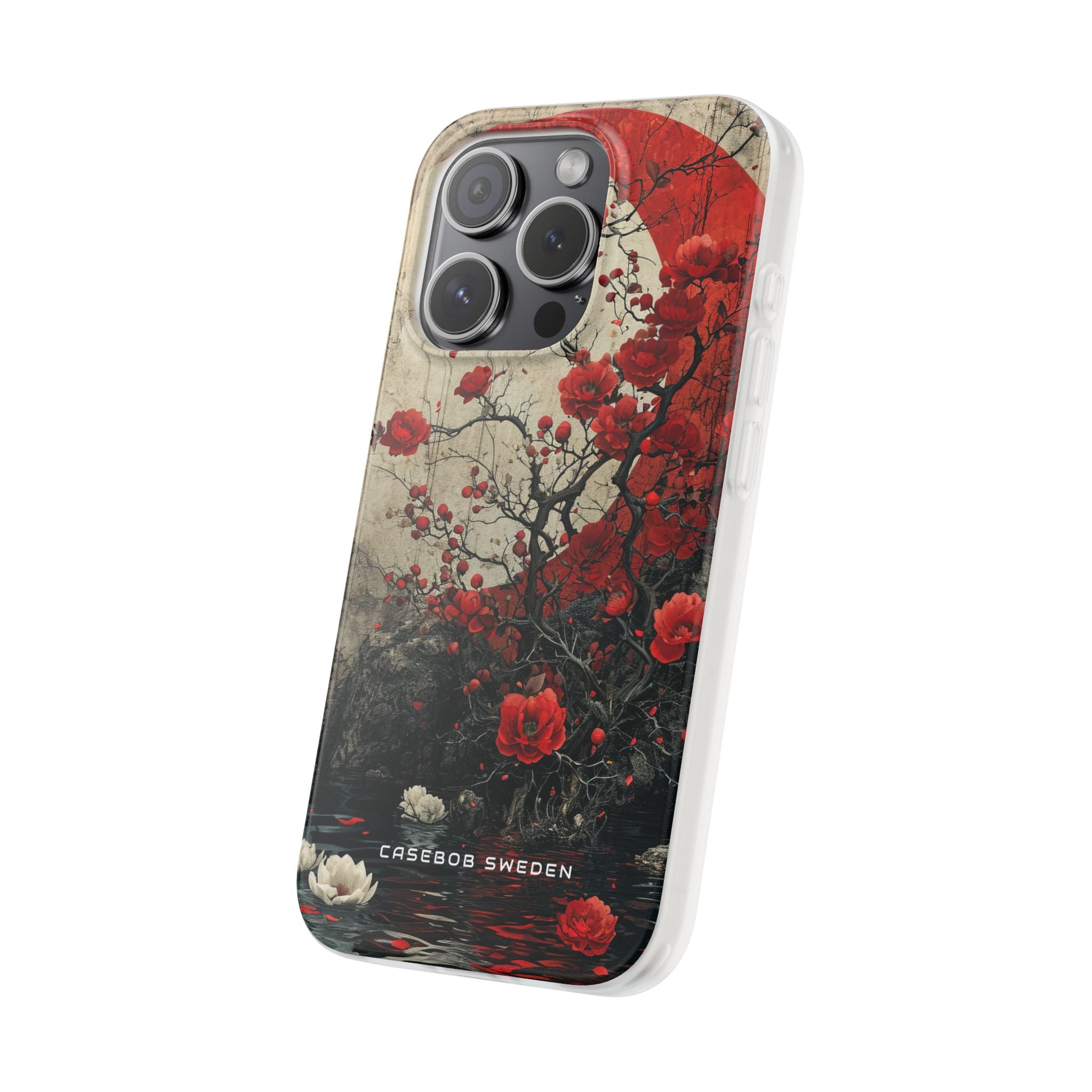 Zen Blossoms in Moonlight iPhone 15 - Flexi Phone Case