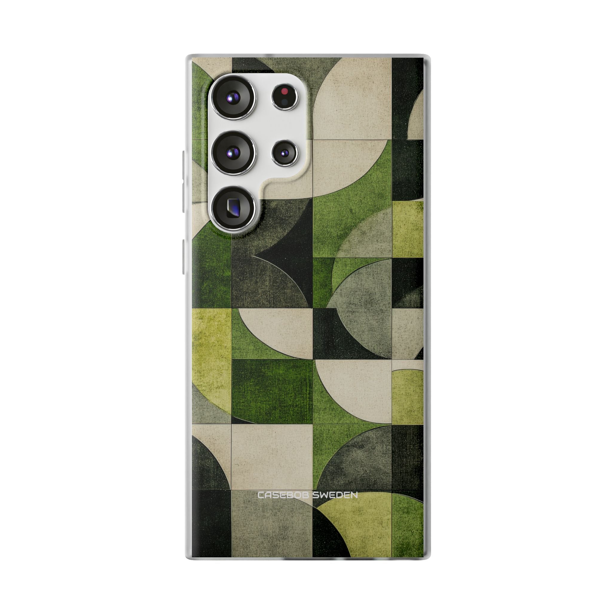 Green Geometric Harmony - Flexi Samsung S23 Phone Case