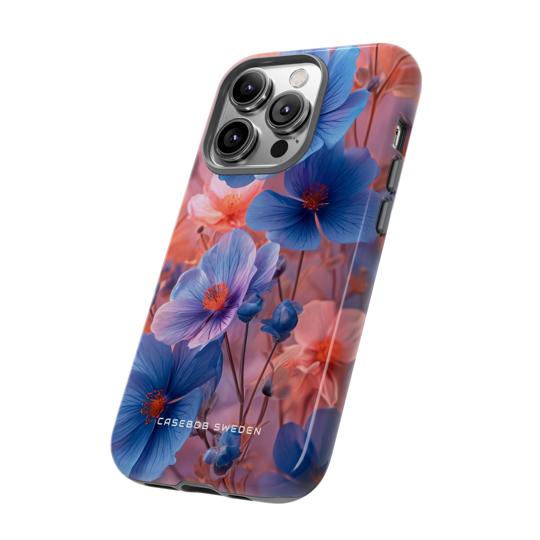 Harmonious Blooming Blues and Pinks iPhone 14 - Tough Phone Case