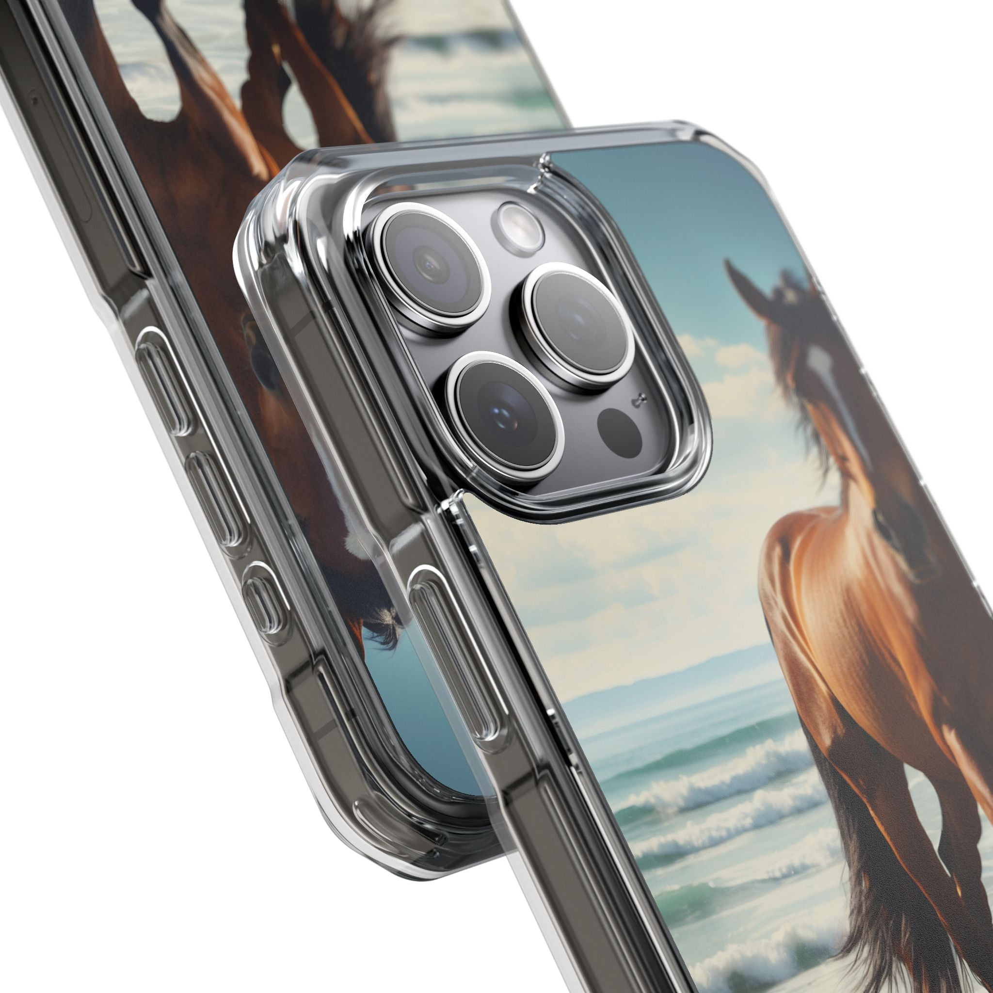Horse Gallops Shoreline iPhone Case - Impact