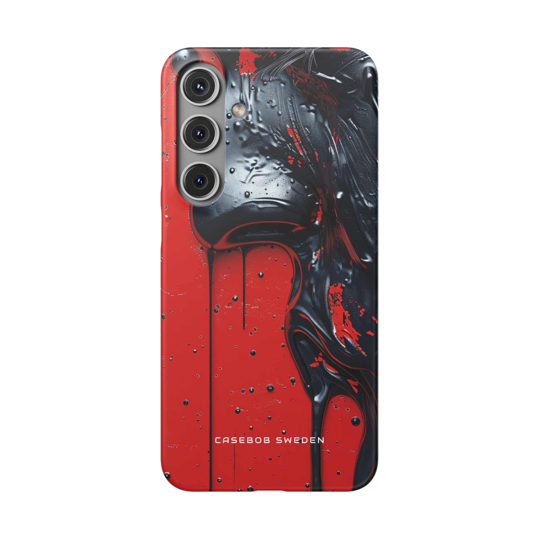 Textured Crimson Bloom Samsung S24 - Slim Phone Case