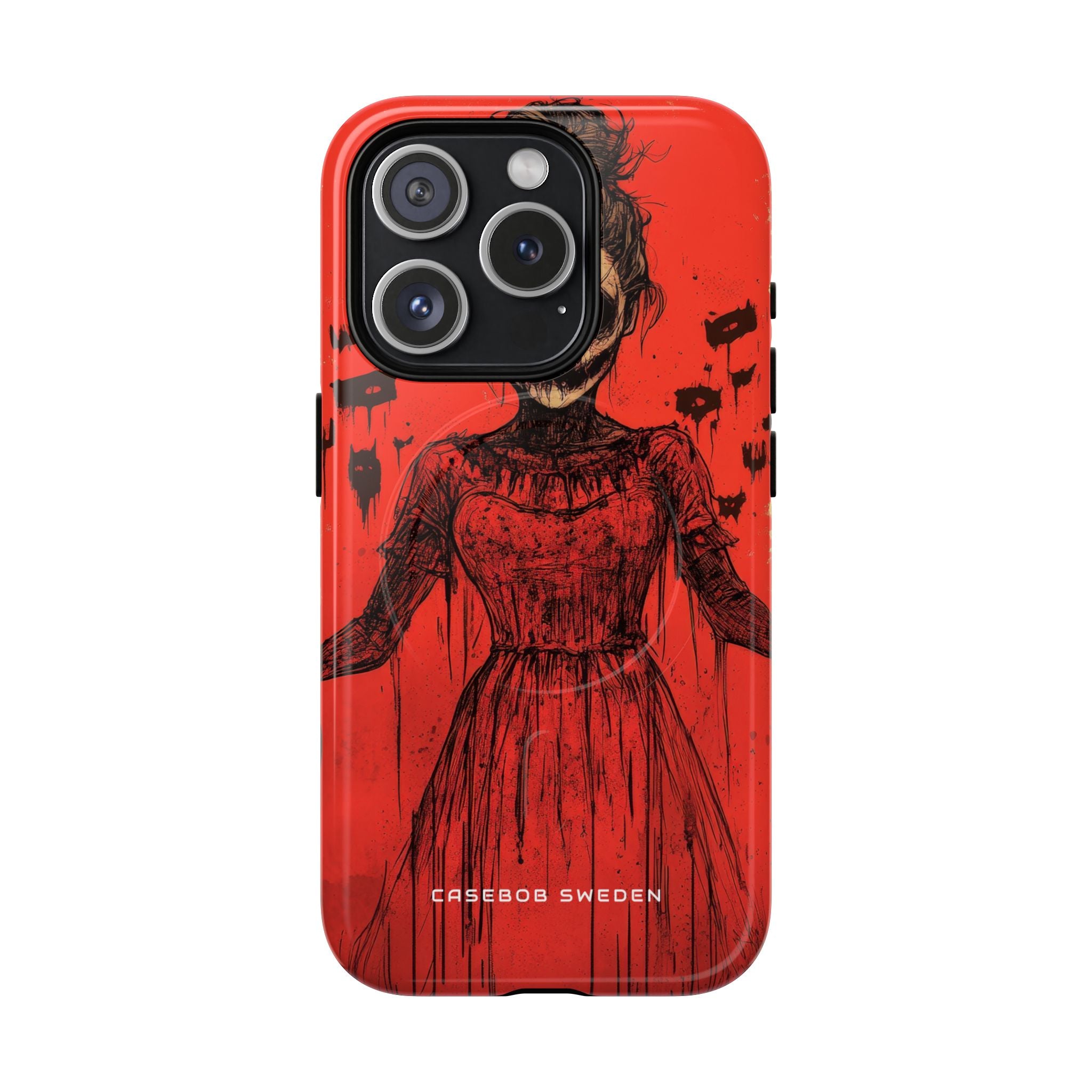 Haunting Scarlet Descent iPhone 15 | Tough+ Phone Case