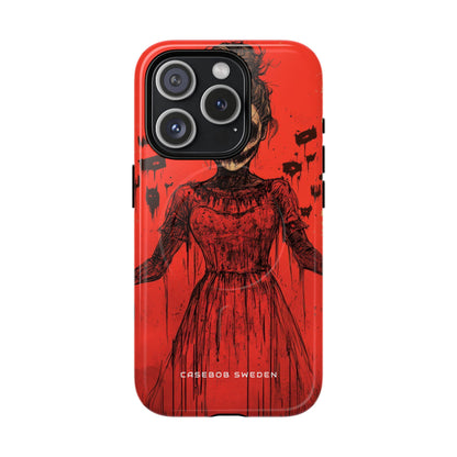 Haunting Scarlet Descent iPhone 15 | Tough+ Phone Case