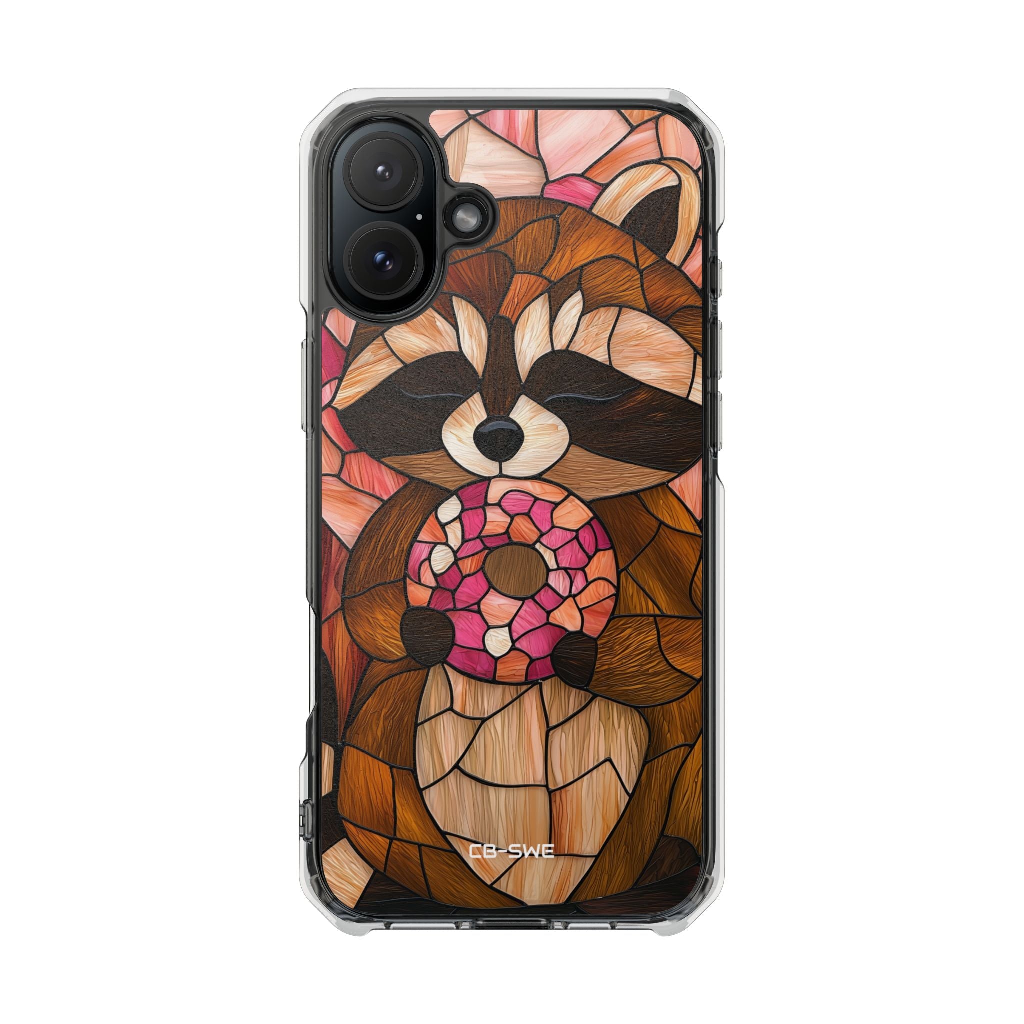 Raccoon Holds Donut iPhone Case - Impact
