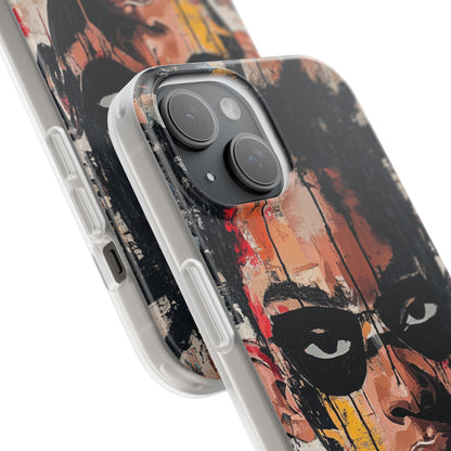 Masked Portrait Drips iPhone 15 Case - Soft