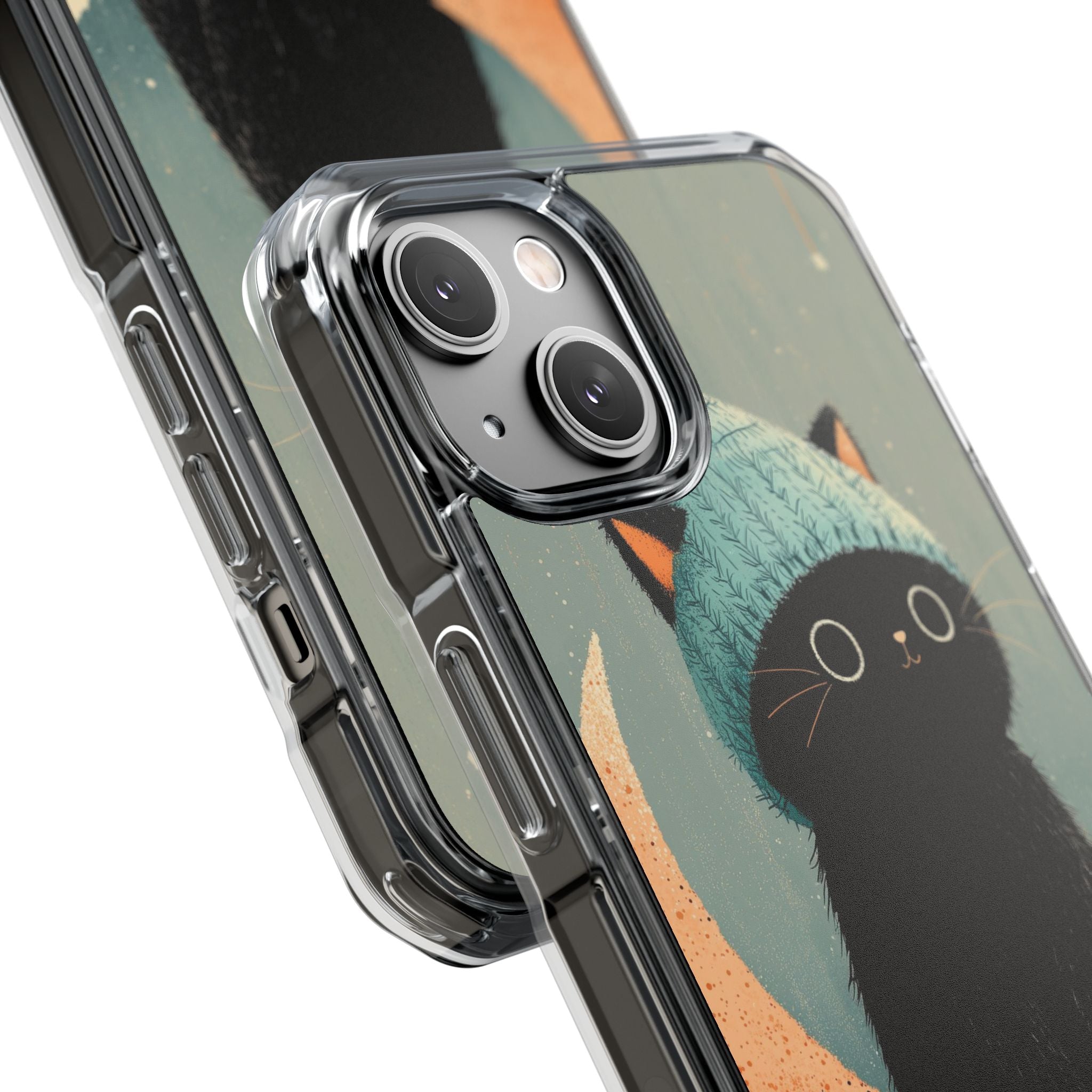 Cat Sits Dreaming iPhone Case - Impact