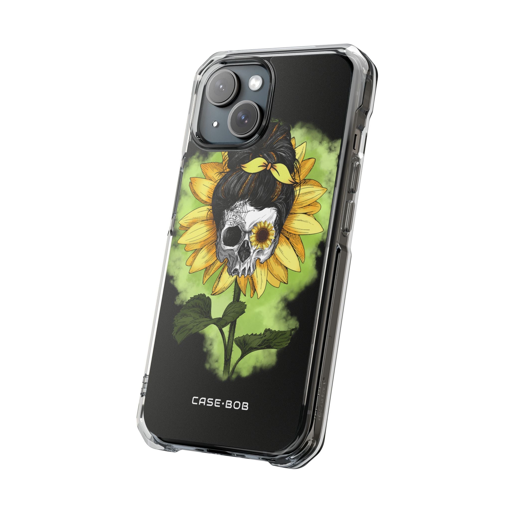 Sunflower Skull iPhone 15 Case - Impact