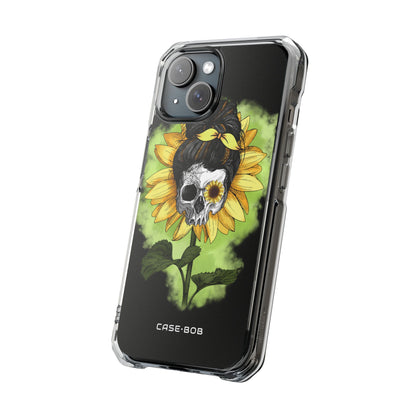 Sunflower Skull iPhone 15 Case - Impact