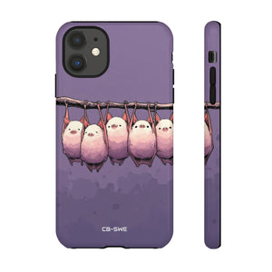 Bats Hang Playfully - iPhone Case