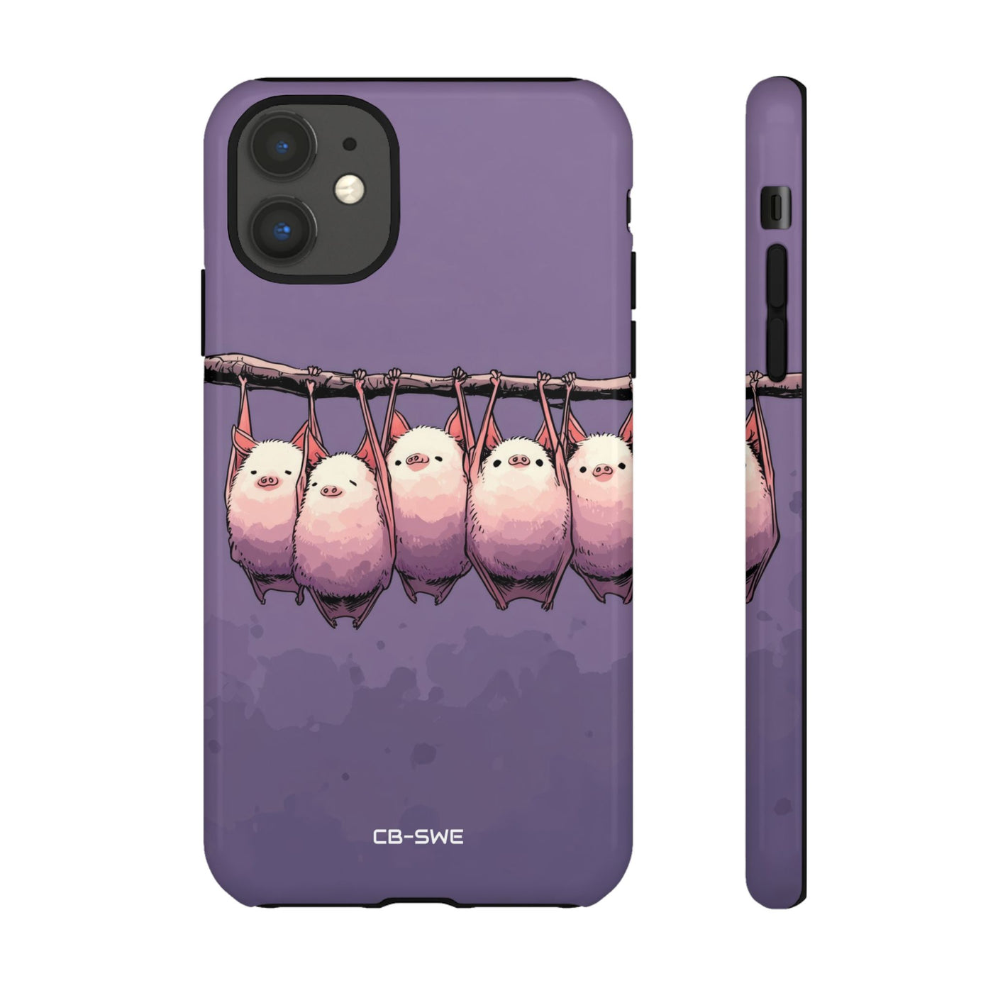 Bats Hang Playfully - iPhone Case