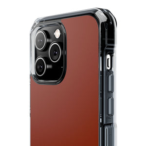 Orange Red | Phone Case for iPhone (Clear Impact Case - Magnetic)