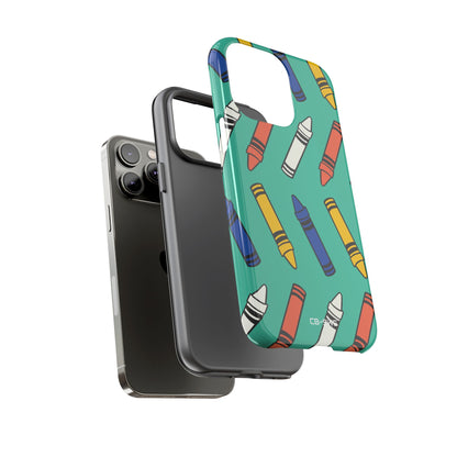 Crayons Dance Playfully - iPhone Case