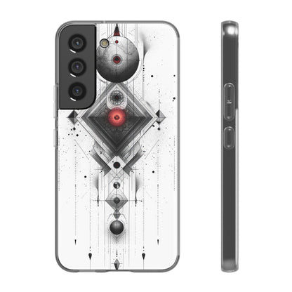 Red Geometry Harmony | Flexible Phone Case for Samsung Galaxy