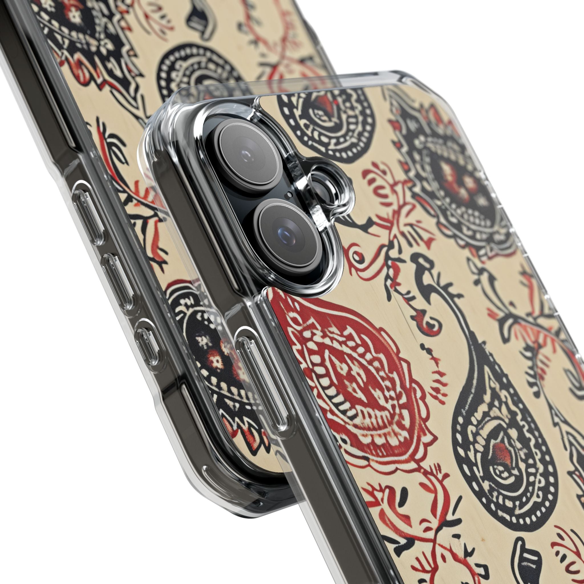 Vintage Paisley Elegance iPhone 16 - Clear Impact Phone Case