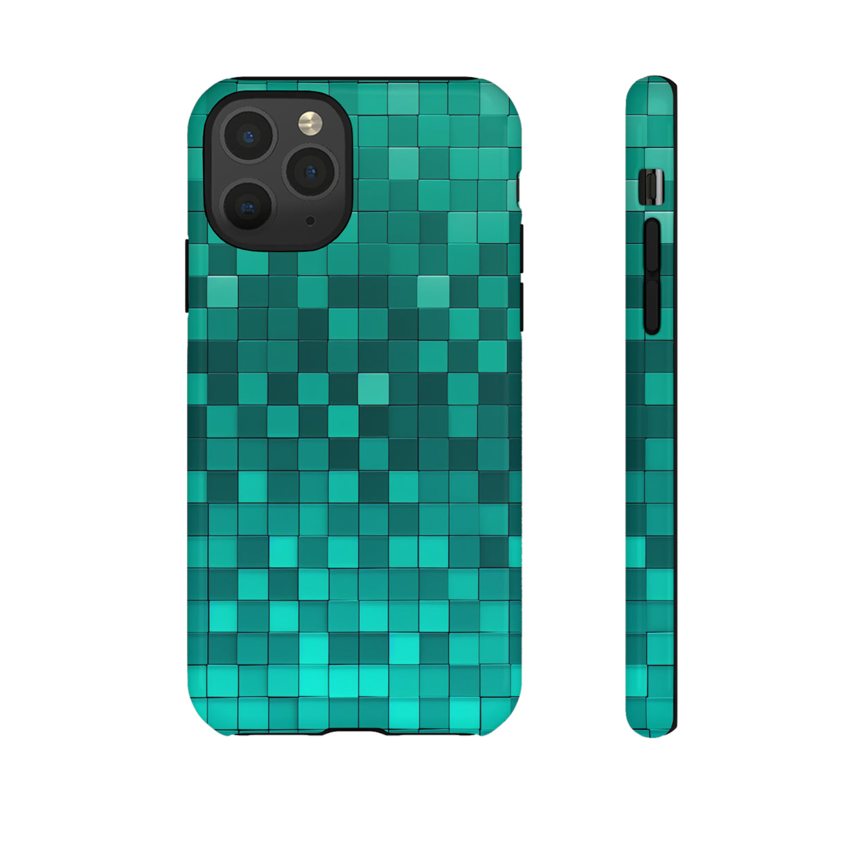 Teal Tones Mosaic - Protective Phone Case