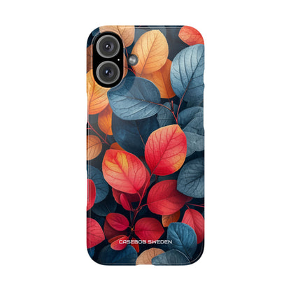 Vibrant Nature Leaves - Slim iPhone 16 Phone Case