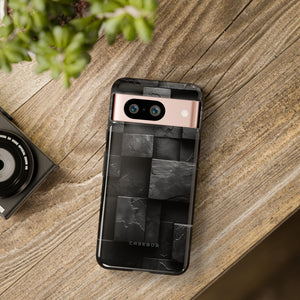 Black Geometric Elegance - Protective Phone Case