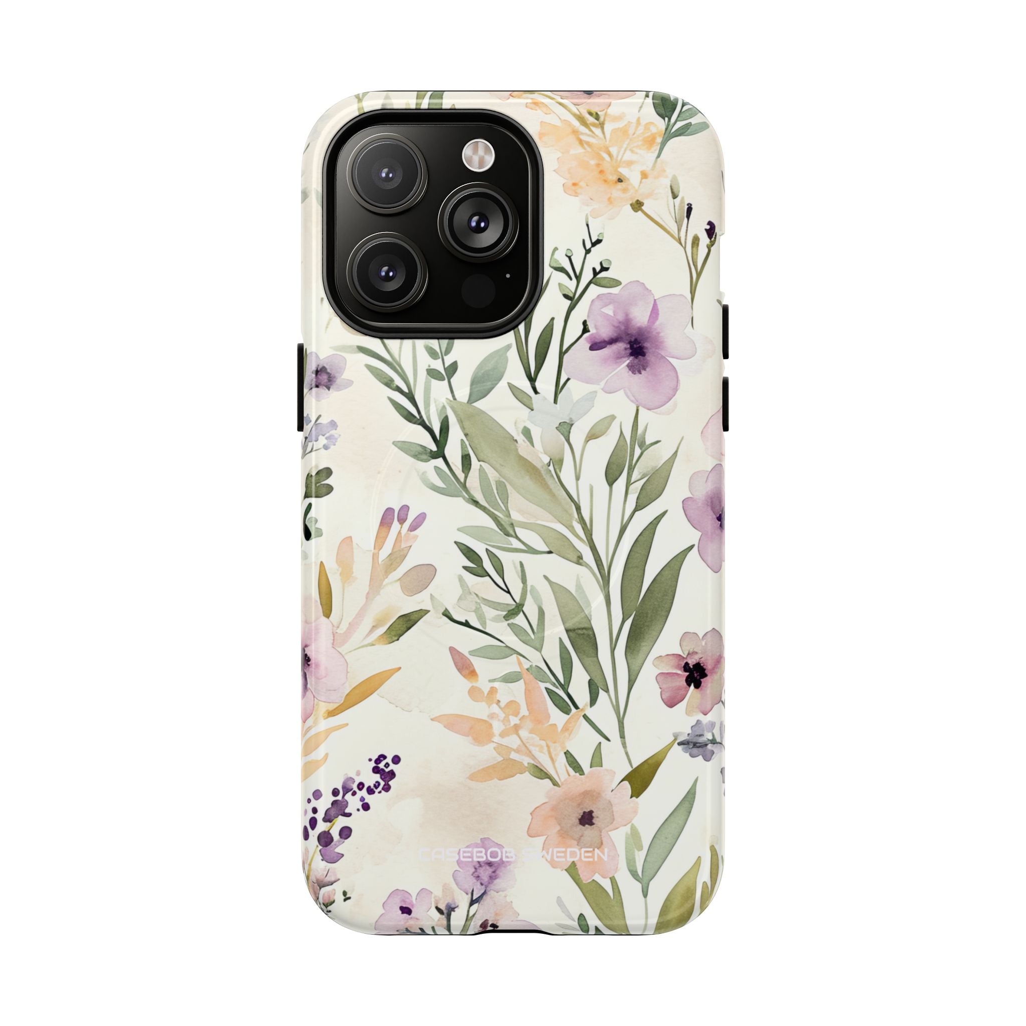 Soft Green Lavender Floral Pattern - Tough + MagSafe® iPhone 14 Phone Case