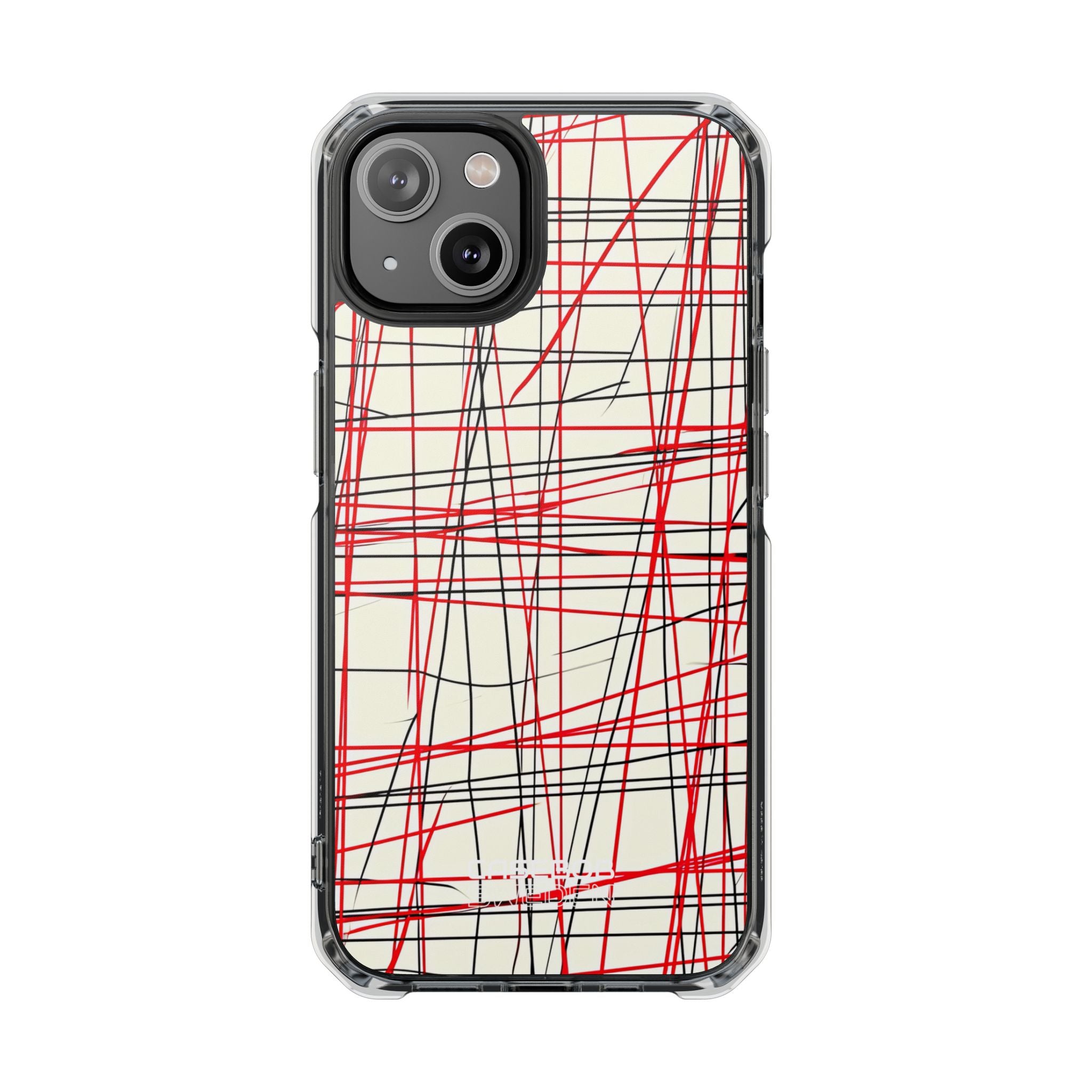 Crimson Wire Tangle iPhone 14 - Impact Clear+